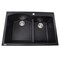 Nantucket Sinks 60/40 Double Bowl Dual-mount Granite Composite Black PR6040-BL - alternate 1